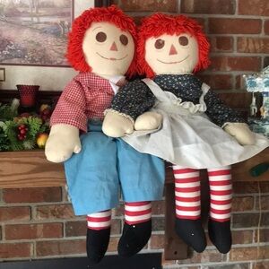 Rare Vintage Large 3 Foot Tall Raggedy Ann & Andy‼️FINAL SALE